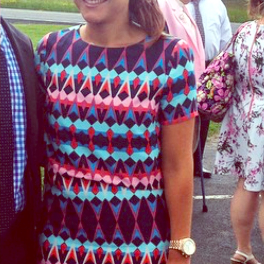 J. Crew Multi Color Shift Mini Dress Size 4